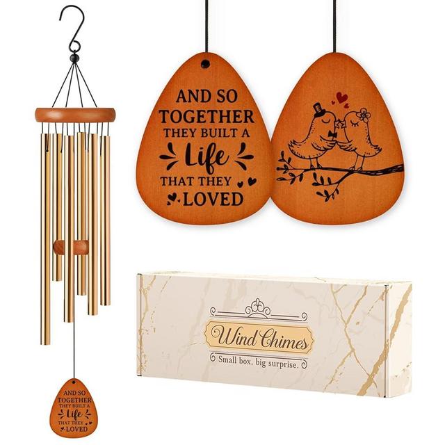 Aurahouse Wedding Gifts Wind Chimes, Wedding Gifts for Couples 2025, Anniversary Engagement Gifts for Couples, Newlyweds, Bridal Shower Gifts for Bride, Valentine’s Day Gifts
