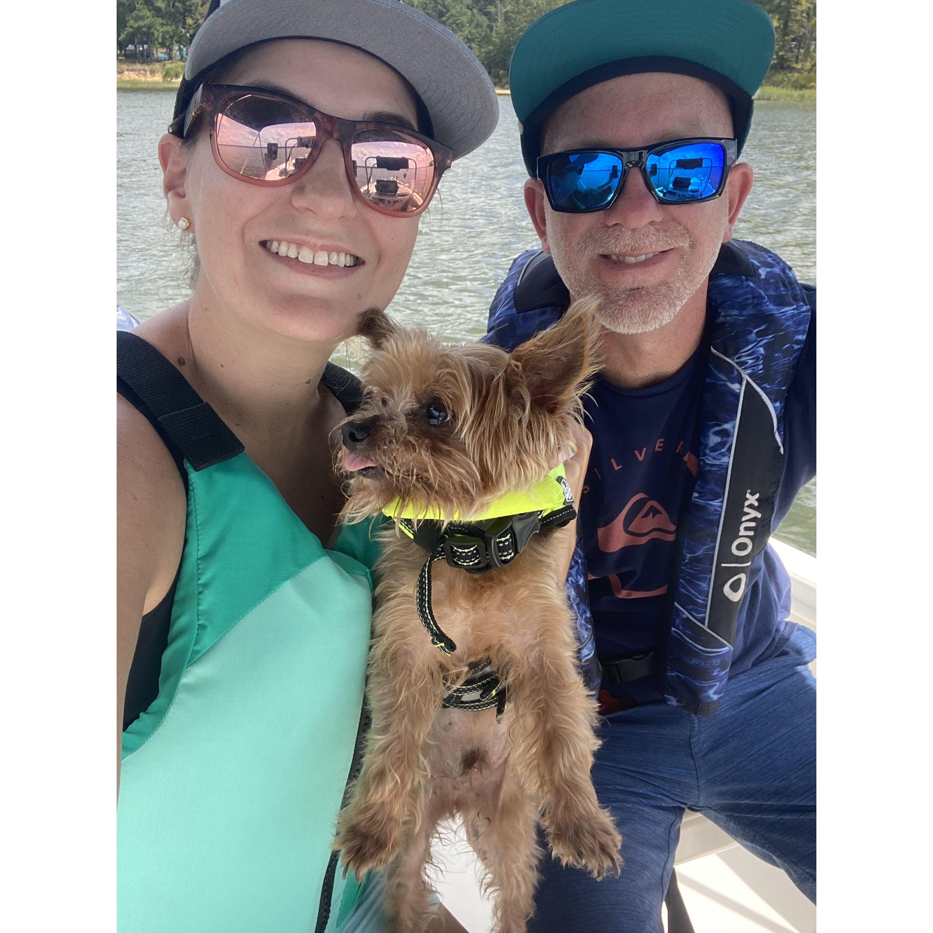 One of our many boat days with Leo