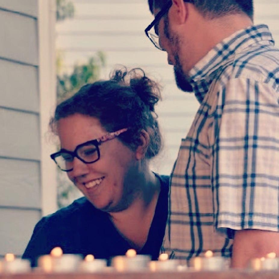 The day Justin proposed. I had no idea. I was still in my scrubs from work and had no makeup on.
