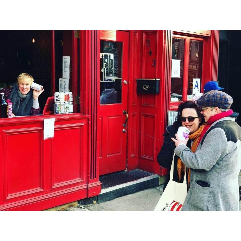 Remember Covid? This is us ordering our first drink from Alissa at High Dive