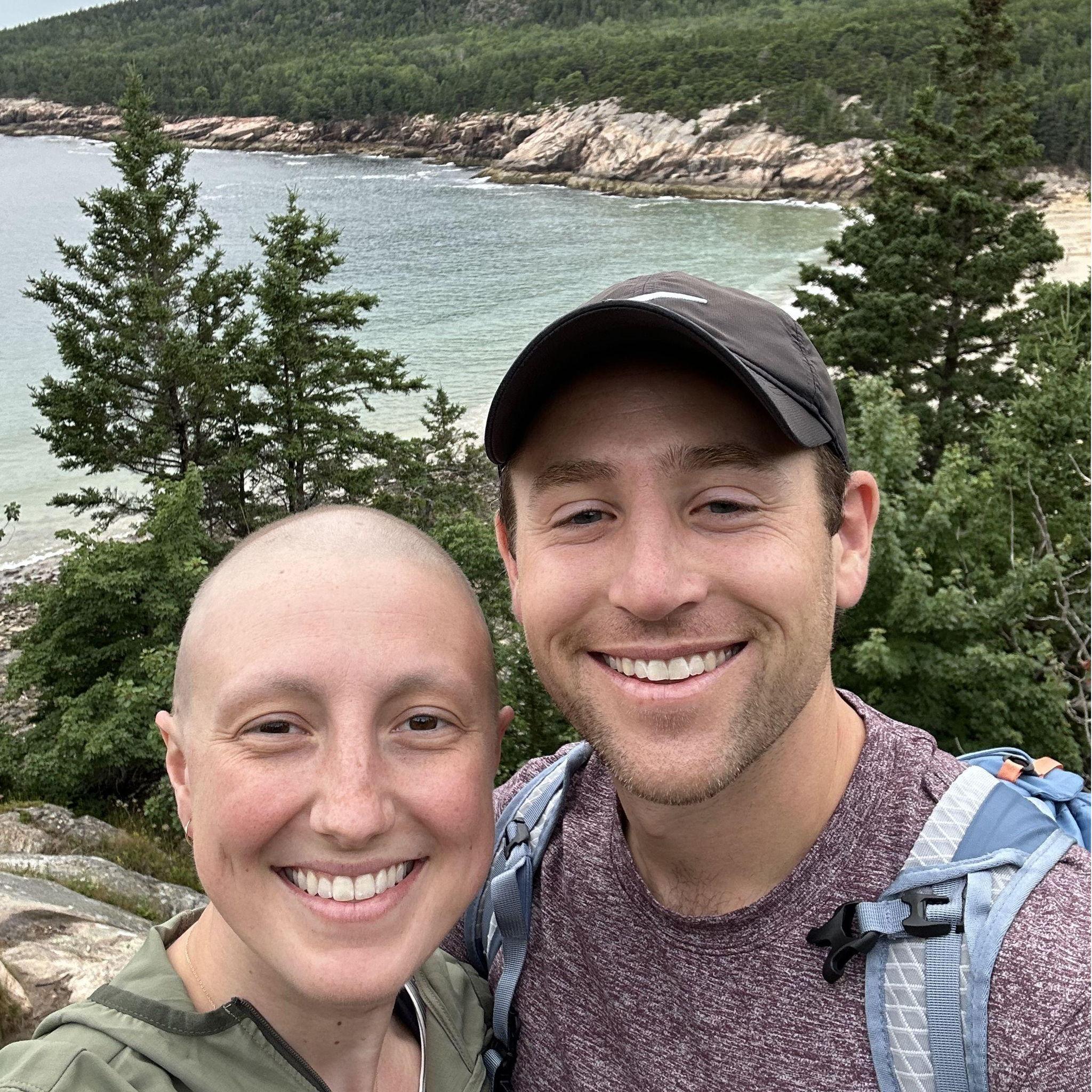 Post chemo trip to Acadia National Park! Hemoglobin was low, but spirits were high