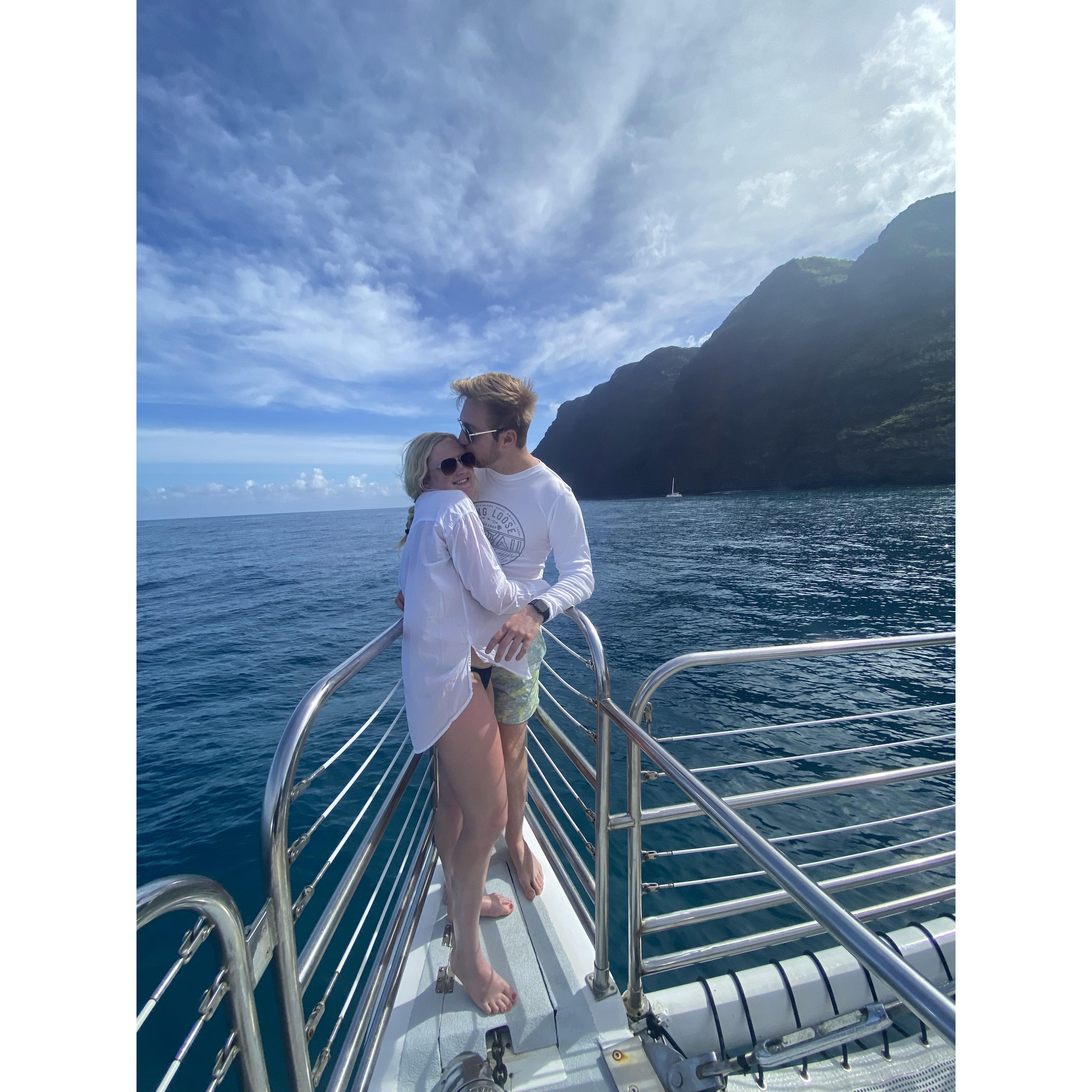 If we aren't home or at a wedding, we are traveling. Together we have traveled to various countries including Mexico, France, & the UK, & Italy. In the US, we have traveled to Kauai, river, & Mammoth!