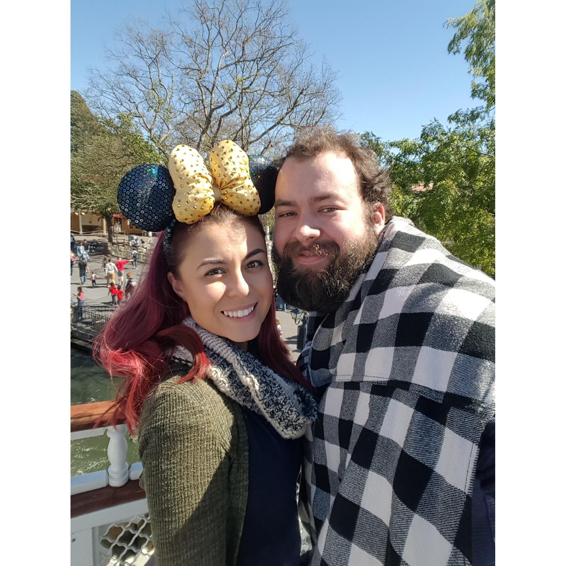 Our engagement trip. I think that Mark Twain steamboat really pushed us in the direction of a yacht wedding.