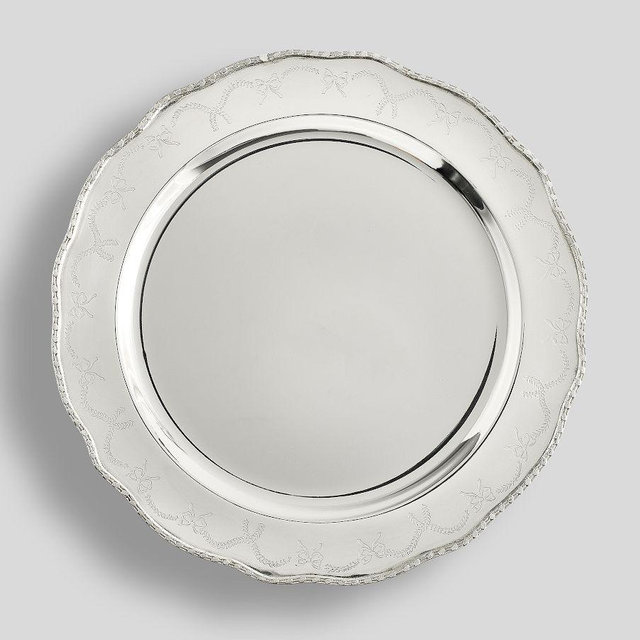LoveShackFancy Stainless Steel Charger Plates, Set of 4 - Silver