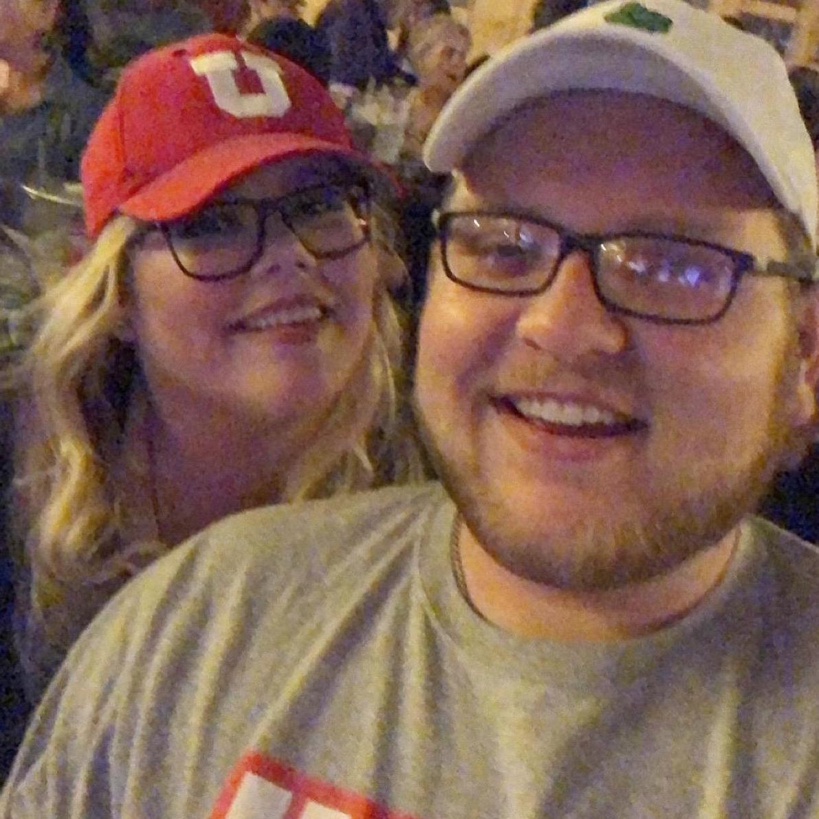 Representing our favorite college sports team together (Bryson's shirt is cropped, but GO UTES).