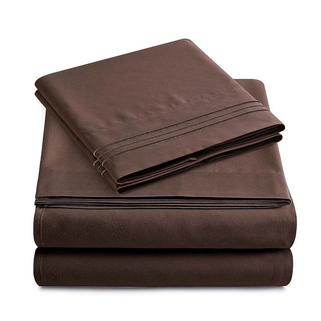 Yamel Home - Queen Size Bed Sheet Set - Luxurious Feeling - 2000 Hypoallergenic - Breathable & Cooling Sheets- Deep Pockets fit up to 16'' - Wrinkle Free - Supreme Collection - Brown, Queen