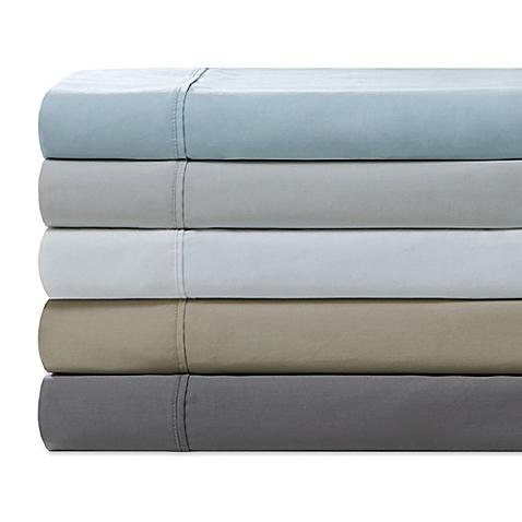 Stay Tuck 450-Thread-Count Cotton Sateen King Sheet Set in Silver