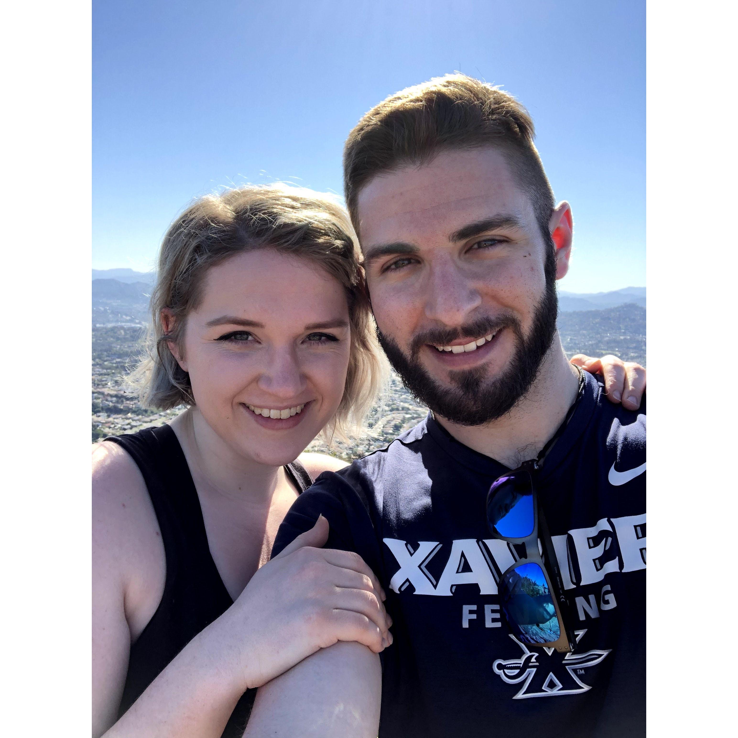 Hiking in San Diego, CA, 2019.