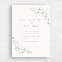 Beige Wedding Invitation - Seraphine Portrait