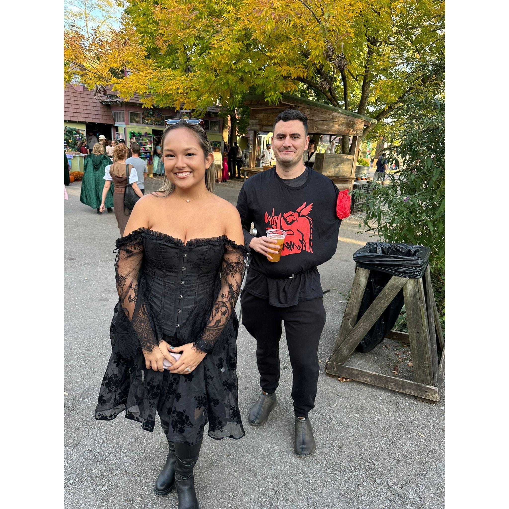 This is that time that Mike fully committed to his costume for the entire evening and only used one arm!