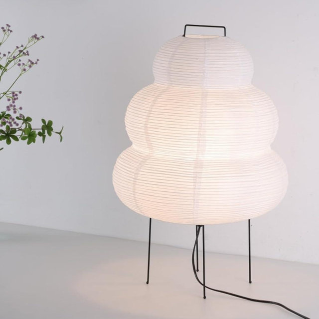 CMHSYTKE Noguchi Style Lamp, Akari Lamp, Paper Lantern Lamp, Floor Paper Lamp, Rice Paper Floor Lamp, for Establishing A Warm and Cozy Ambiance in Any Room