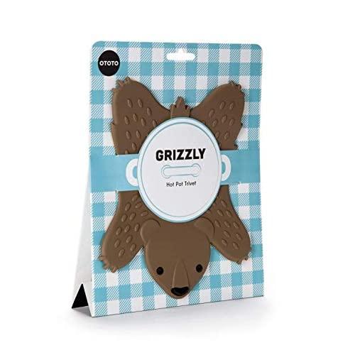 NEW!! GRIZZLY Hot pot trivet BROWN by Ototo Design