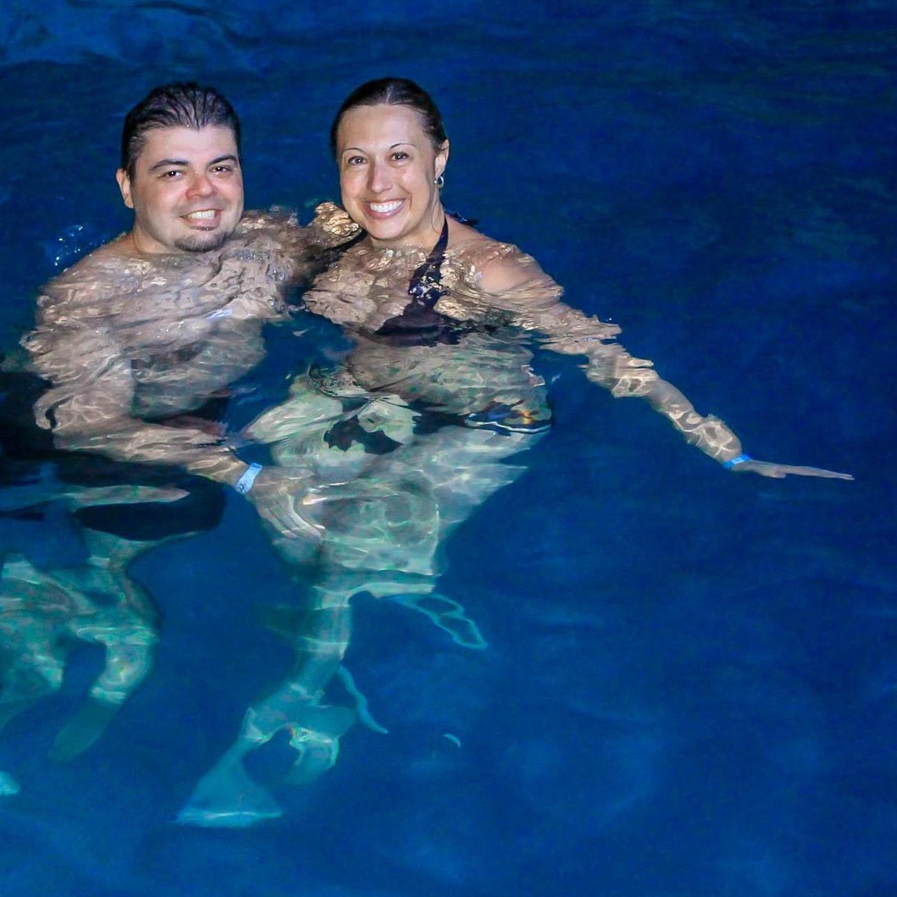 Swimming in a "Hoyo Azul" in Dominican Republic - 2017