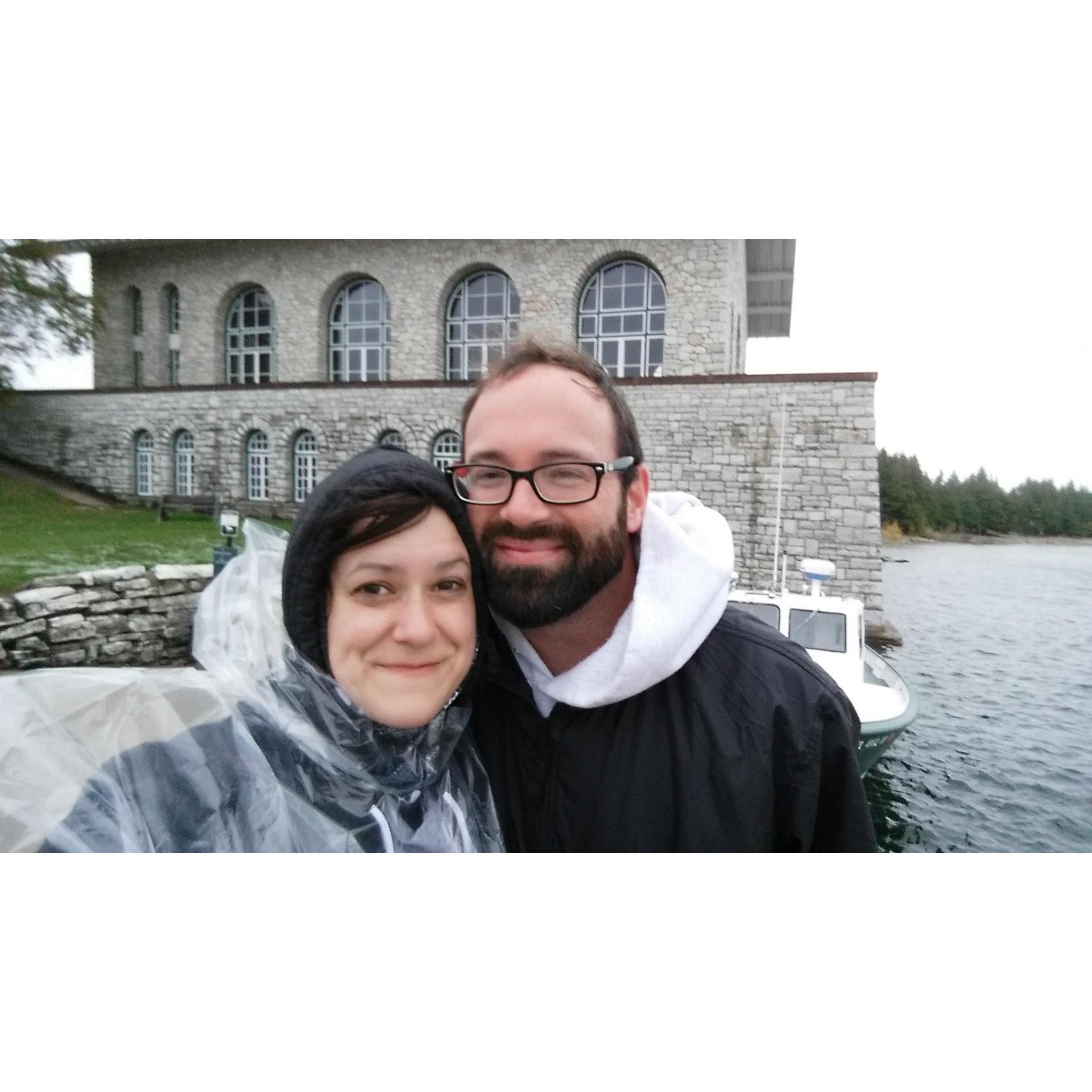Andy and Emily on Rock Island.  Every October we spend a good part of week on the island camping.  Rain or shine, we go.
