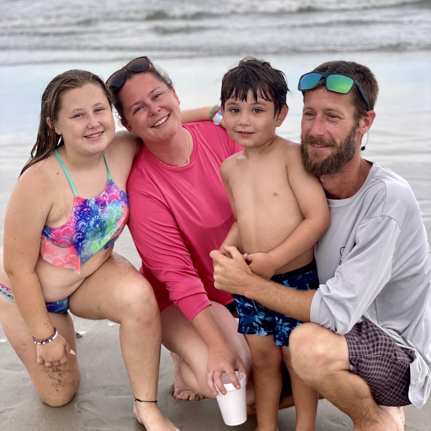 The whole family