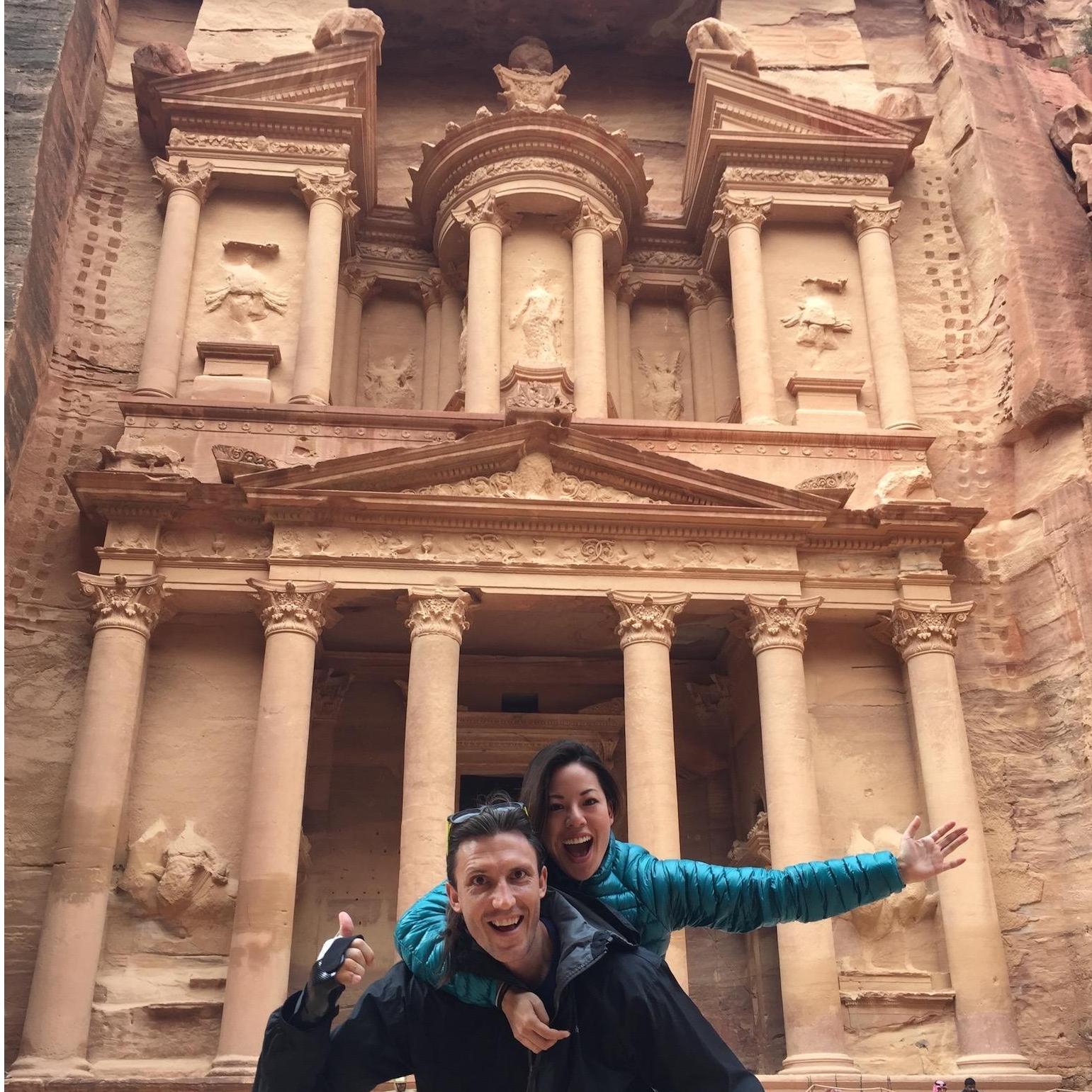 Petra, Jordan. Fun fact: This was the last wonder of the world (of 7) on Paul's list to see. Elaine shut down that chapter in the first 6 months. 😉