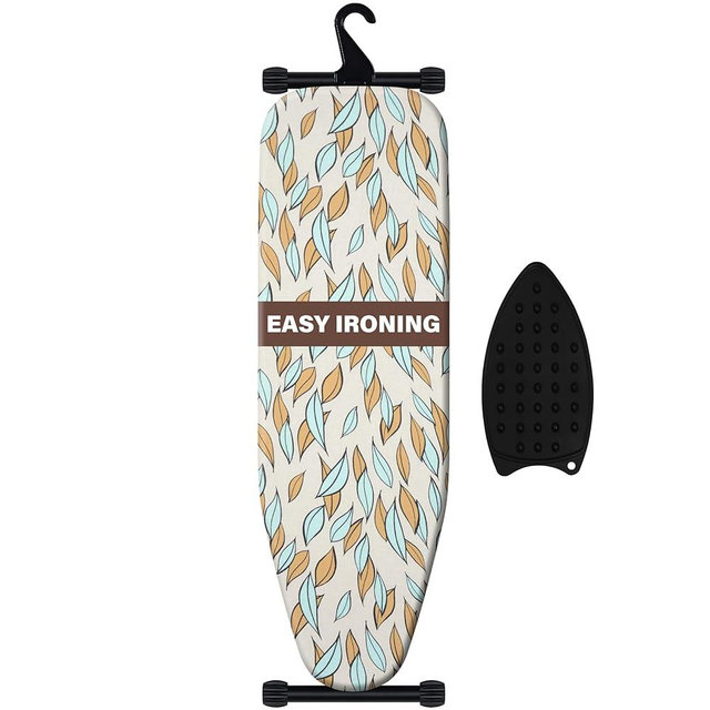 veiox Ironing Board with Extra Thick Heavy Duty Padded Cover, Full Size Iron Board，Foldable Adjustable Height, Stable Steel Frame, Compact Design