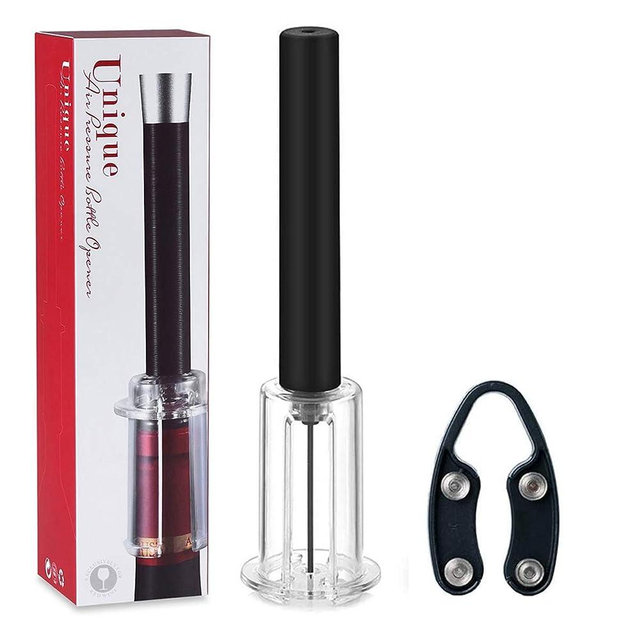 Simple Wine Opener with Foil Cutter, Air Pressure Pump Wine Bottle Opener, Easy Cork Remover Corkscrew, Gifts to Wine Lovers