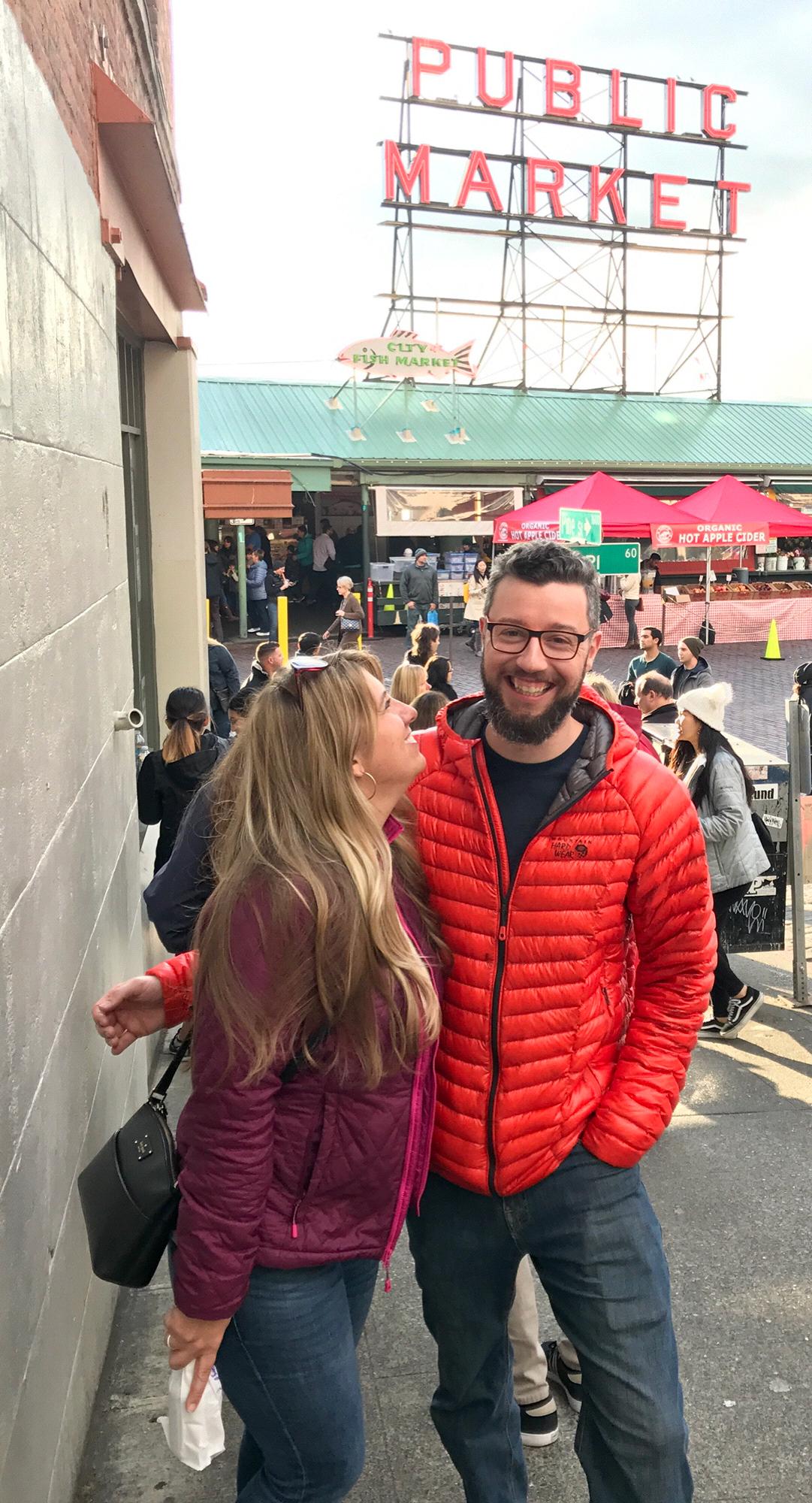 Being tourists at Pike Place Market in Seattle, WA - November 2017