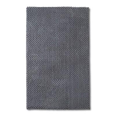 20" x 34" Low Chenille Radiant Memory Foam Bath Rug Radiant Gray - Threshold™