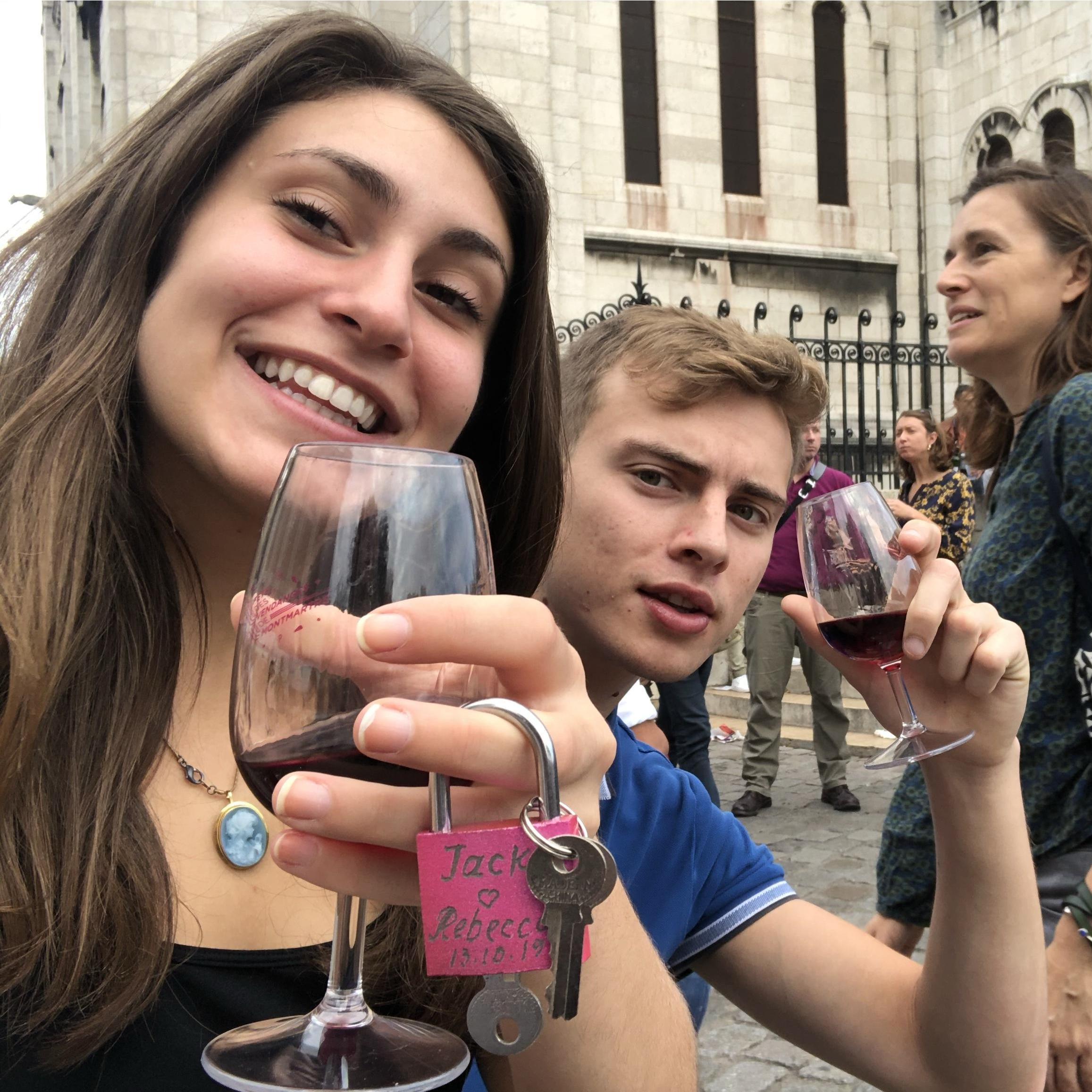 Moments before Jack put a ring on it in Paris