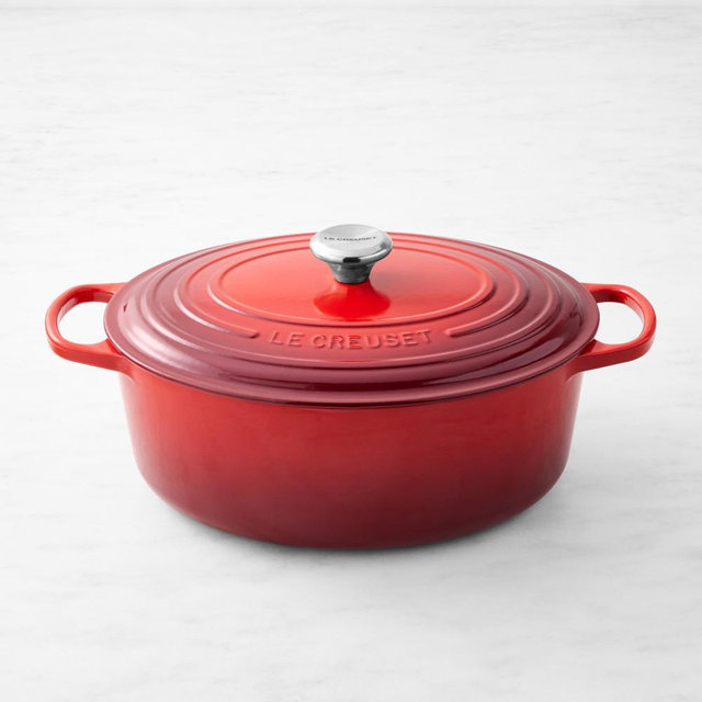 Le Creuset Signature Enameled Cast Iron Oval Dutch Oven, 8-Qt., Red