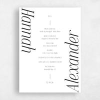 White Wedding Program - Mycenae