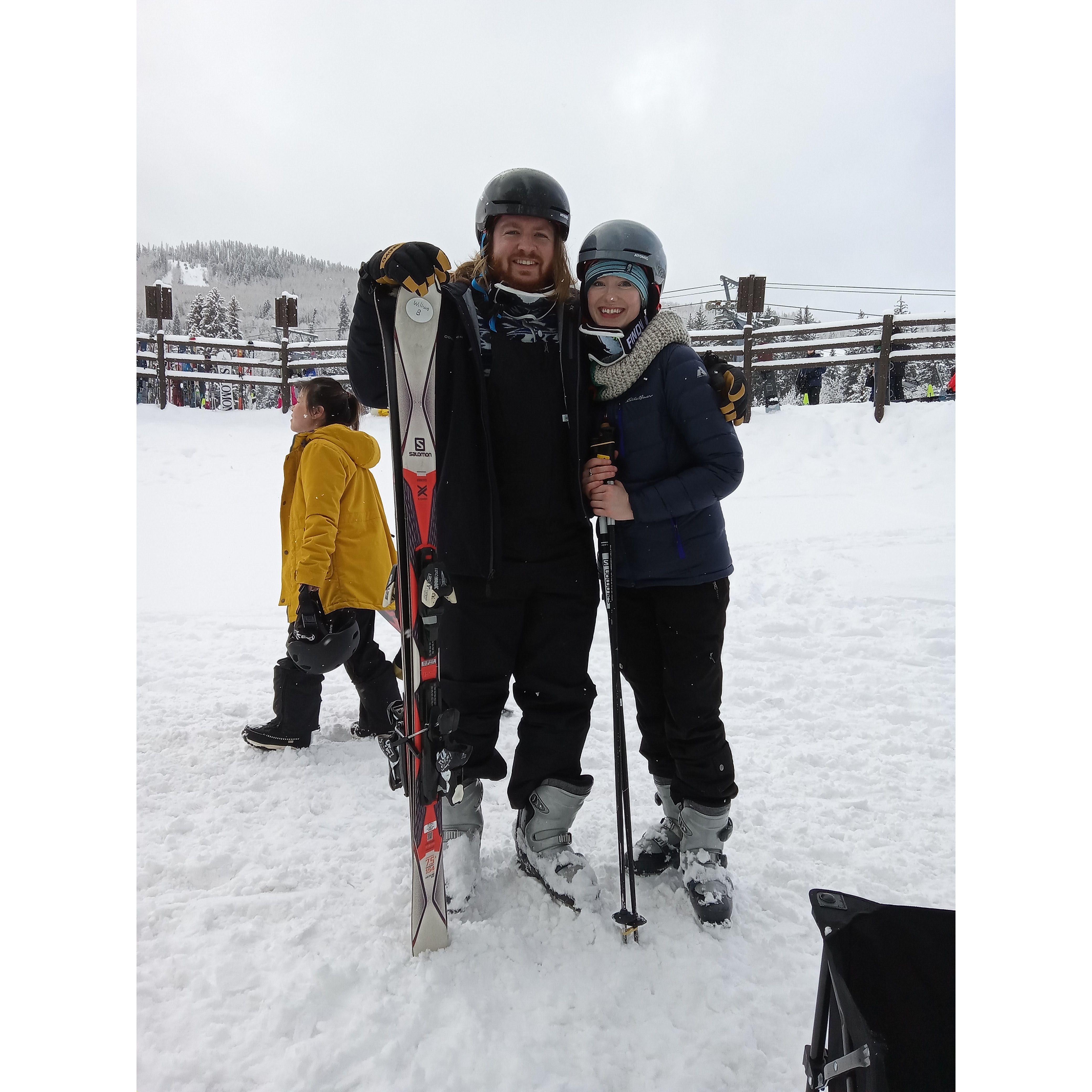 William & Amy take on the slopes during a friend trip to Breckenridge, Colorado.