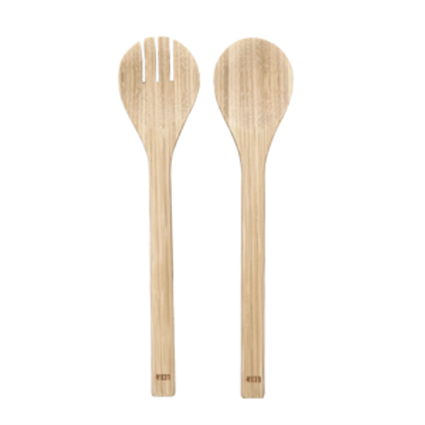 Bamboo Salad Utensil Set in Natural