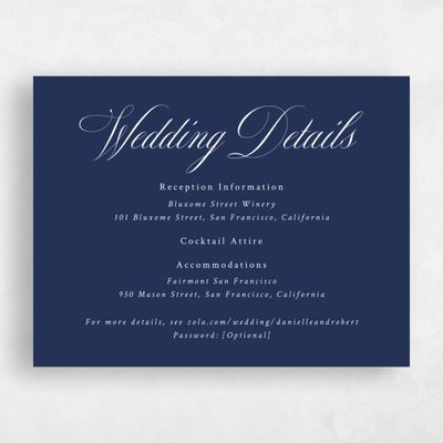 Midnight Blue Wedding Enclosure - Hunter
