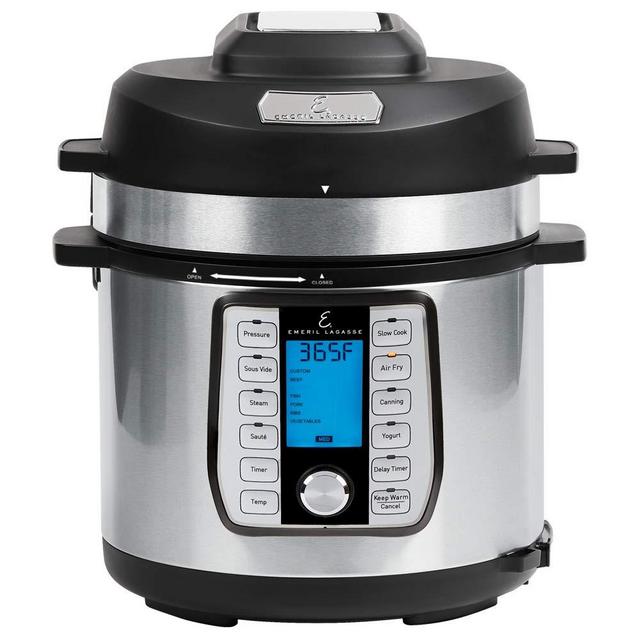 Emeril Everyday 8 QT With Accessories Pressure Air Fryer, 5 Pc Pack, Silver