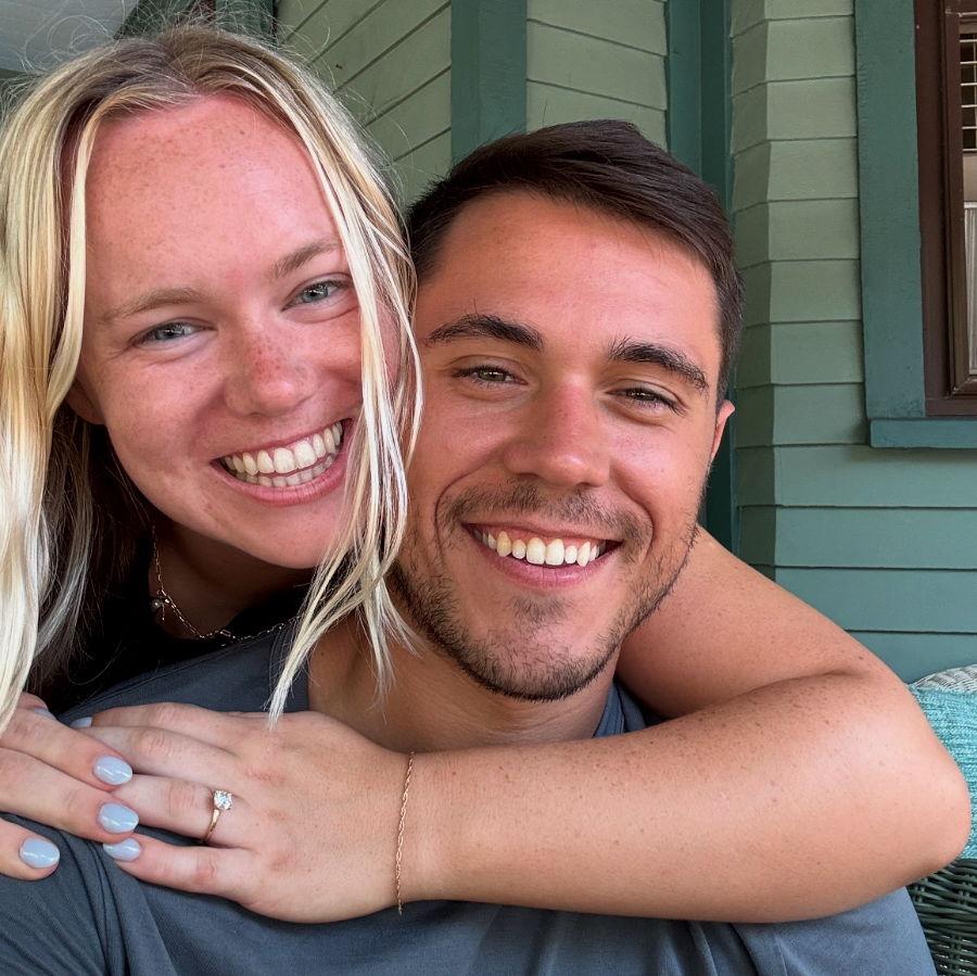A selfie right after we got engaged in Cape May! July 2025.