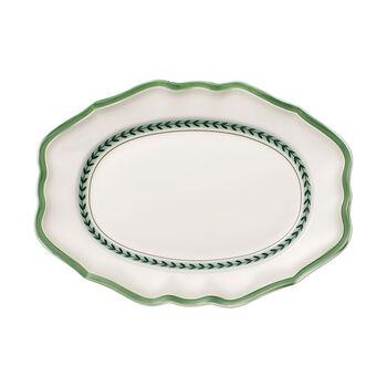 French Garden Green Line Oval Platter