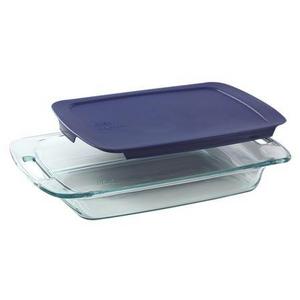 Pyrex® Easy Grab® 3-qt Oblong Baking Dish w/ Blue Lid