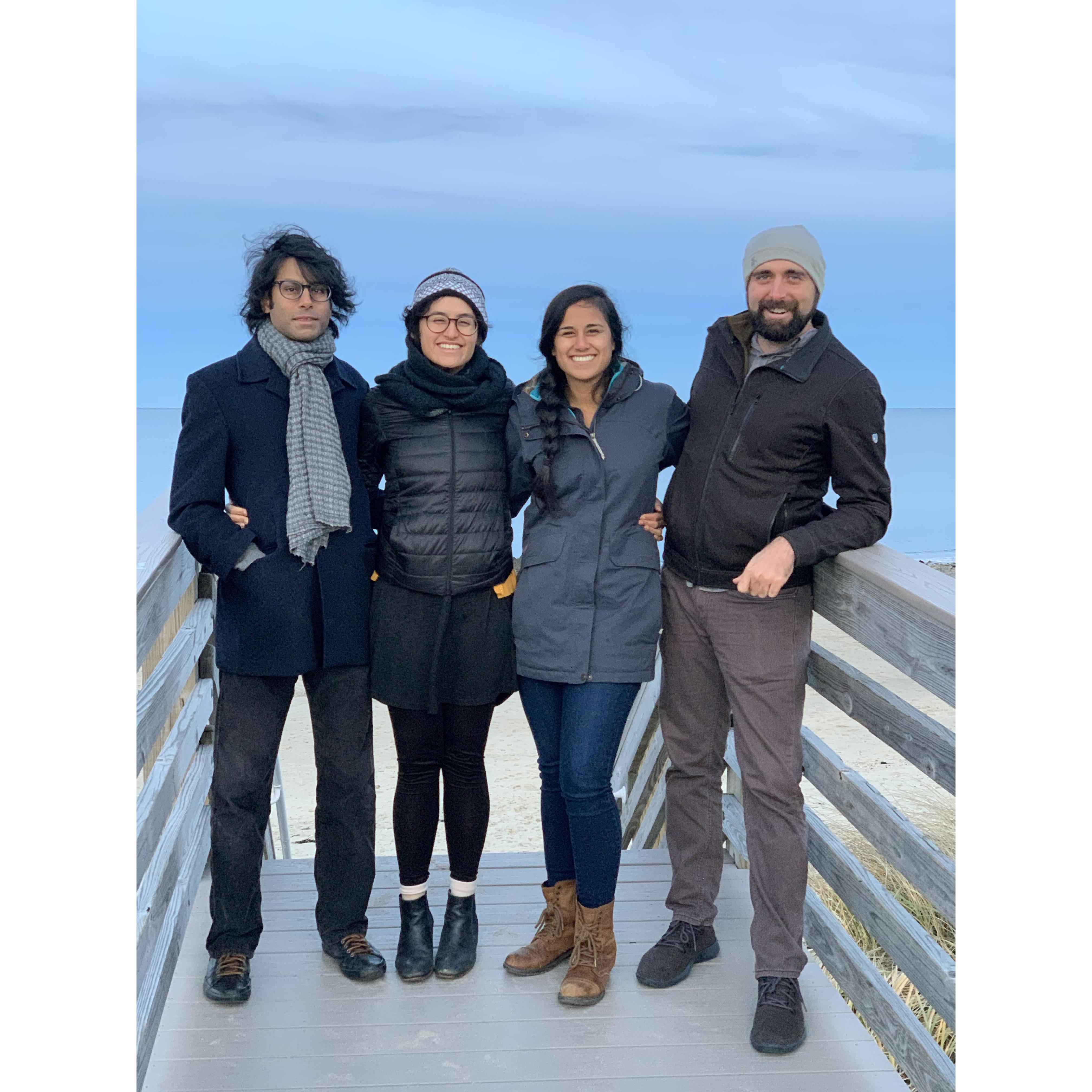 Enjoying Cape Cod and the Sandwich Boardwalk with Tariq and Angela. Thanksgiving 2019