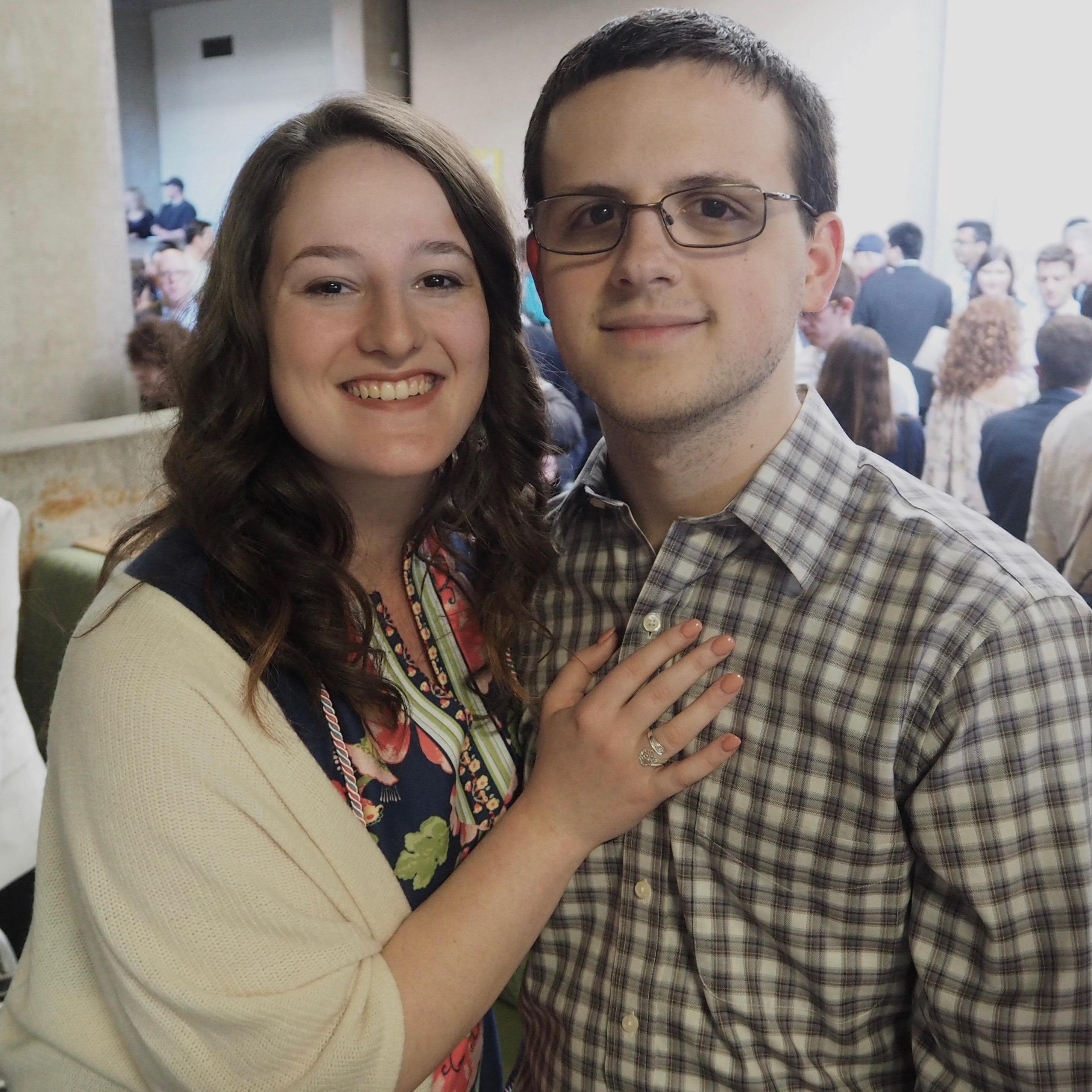 Dominic supporting Jackie at her Phi Beta Kappa Honors Society induction ceremony [2017]
