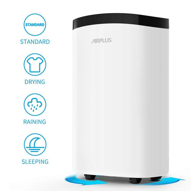 AIRPLUS 30 Pints Dehumidifier - Efficient Dehumidifiers for Basements/Medium Rooms with Auto Shut Off & Continuous Drainage, Silent Moisture Removal