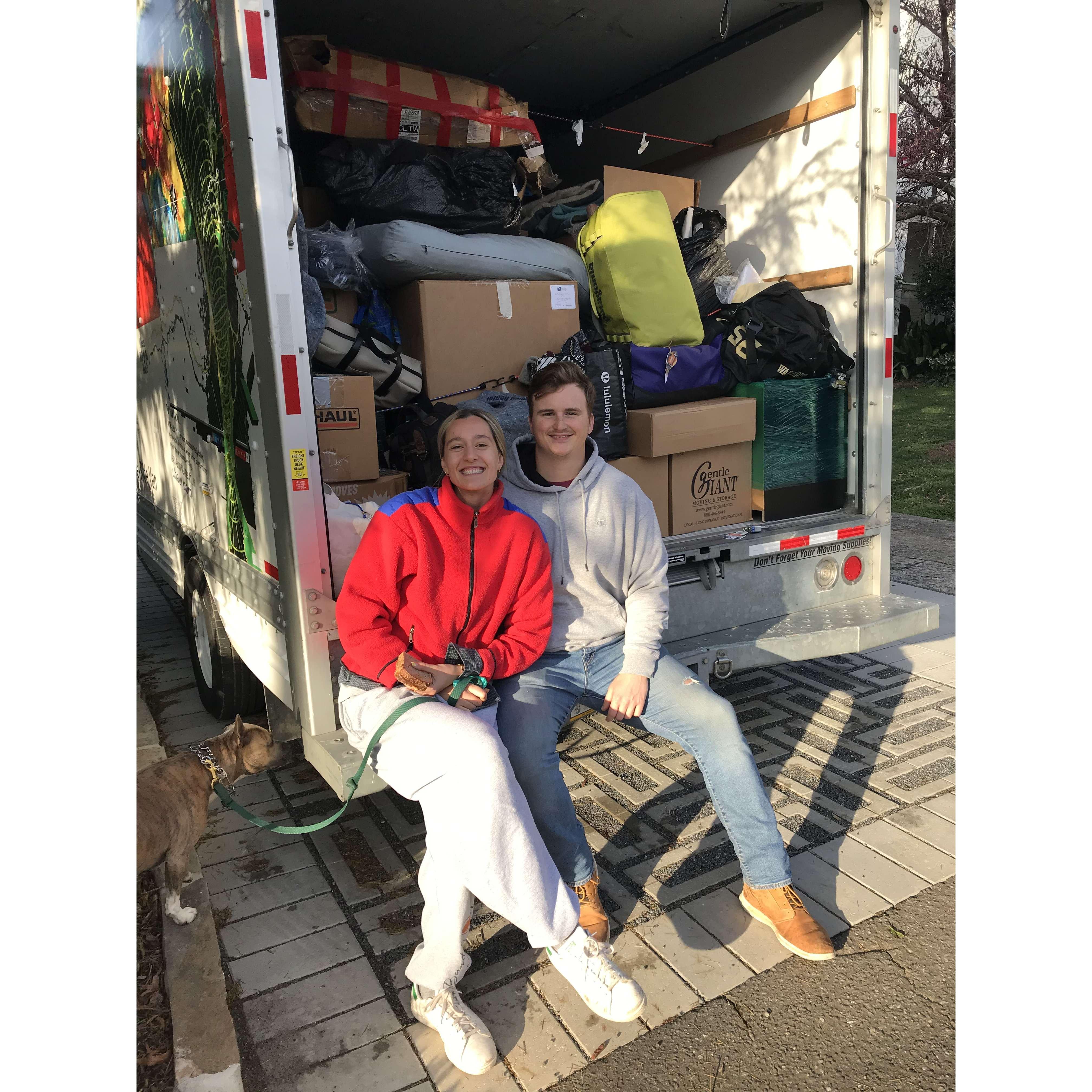 Packed up and ready to move to California!