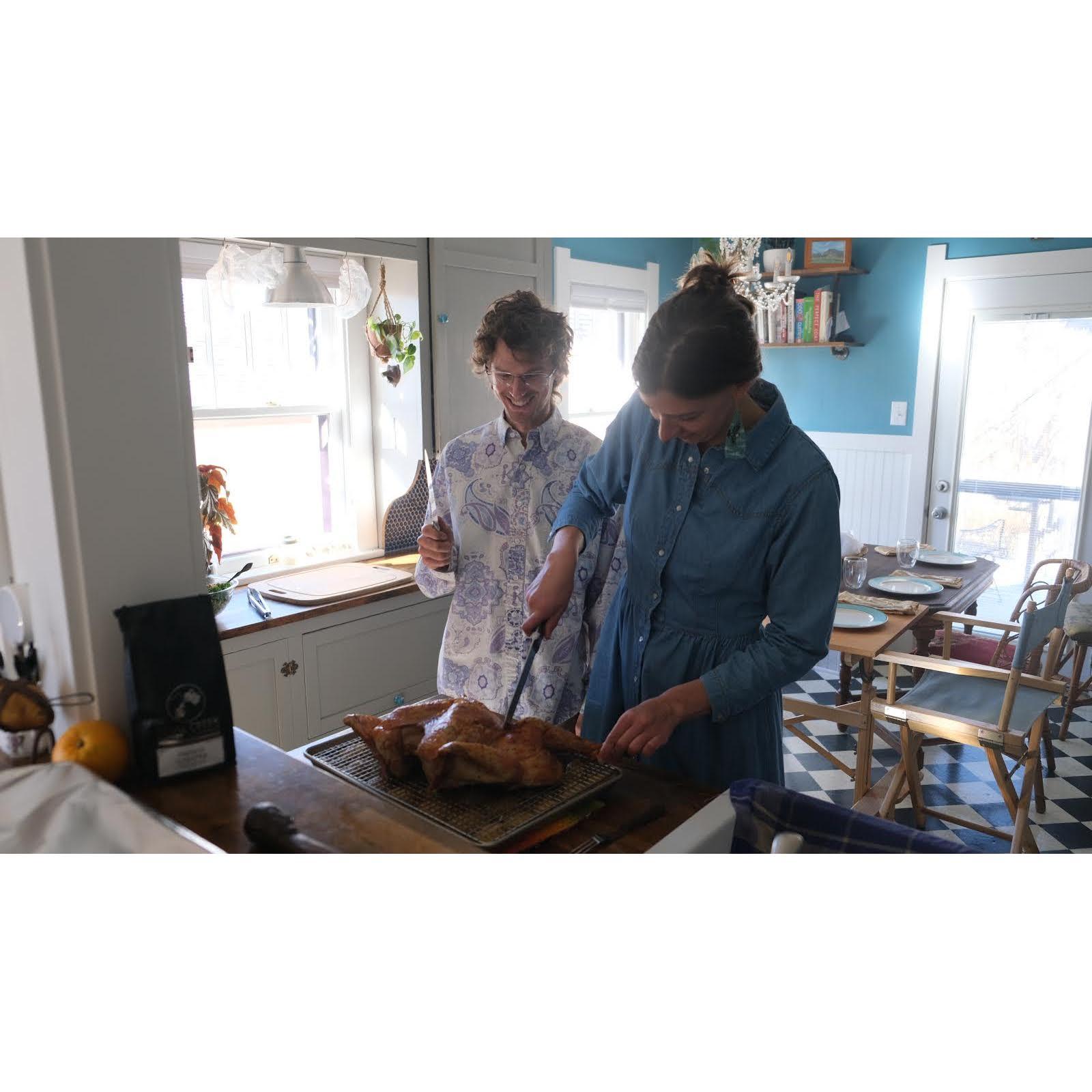 Our first time hosting Thanksgiving. We love food + community!