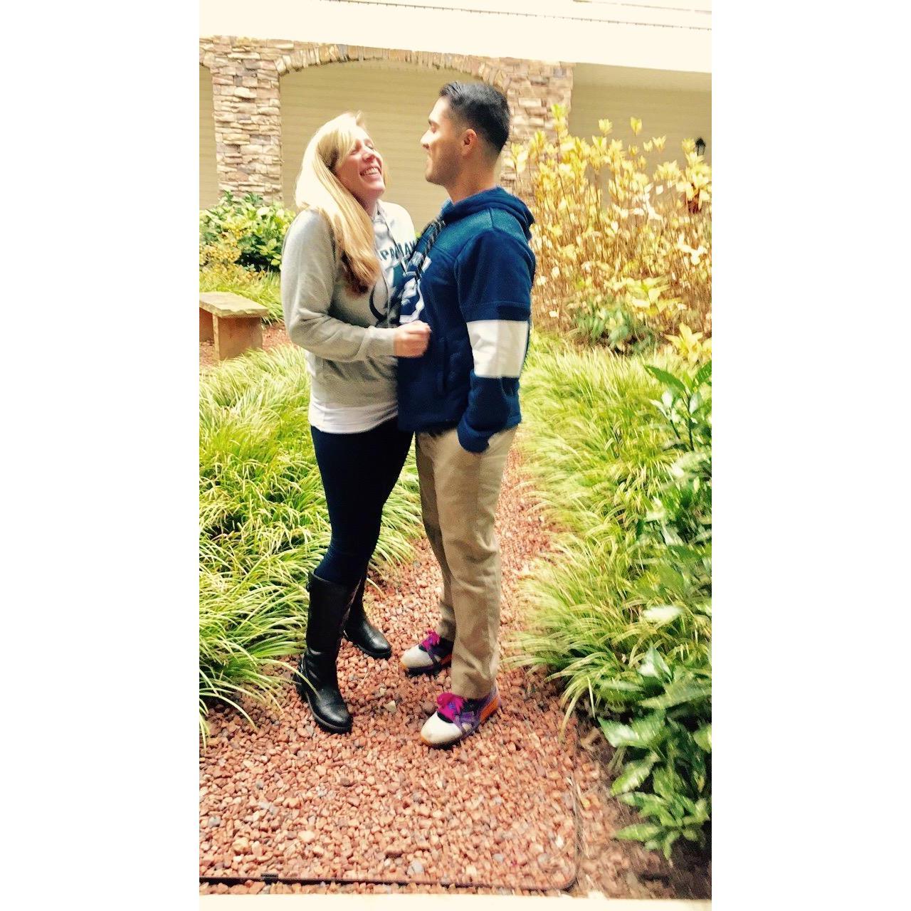 Our first birthday together going to see the Tampa bay lightening