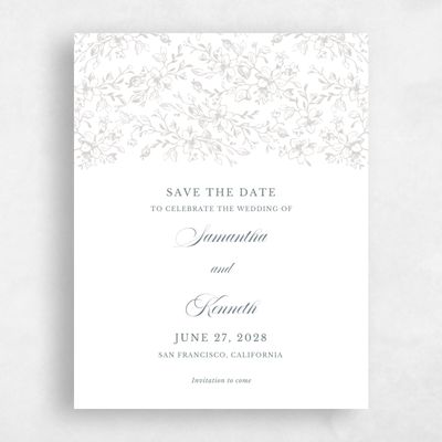Grey Wedding Save the Date - Venado Portrait