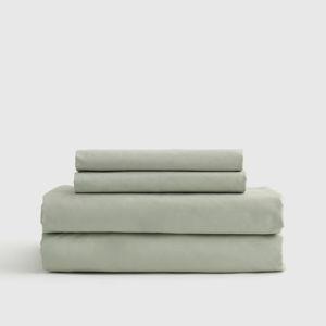 Queen - Classic Organic Percale Sheet Set in Sage