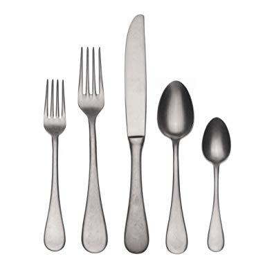 Mepra 1026VI22005 Vintage Place Flat Ware Set, 5 Piece , Pewter