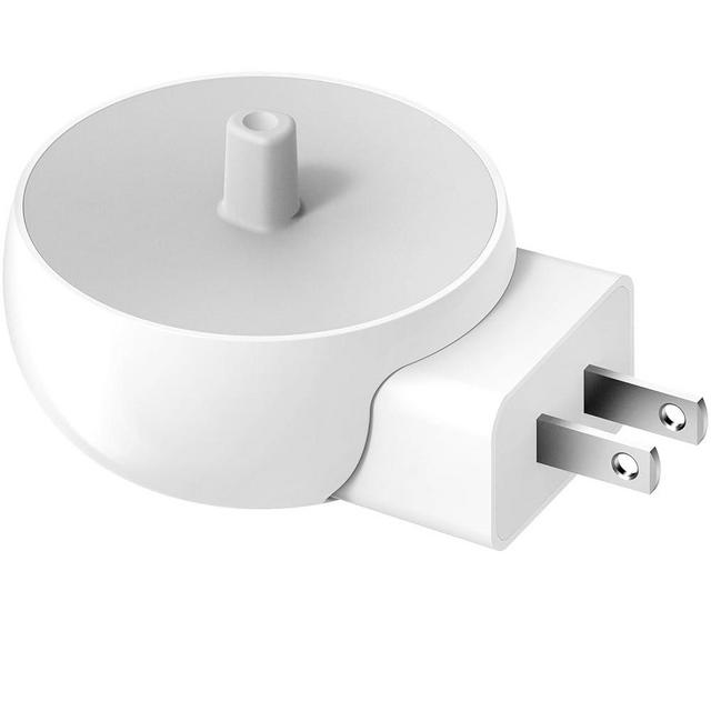 2-in-1 Wall Charger for Oral-B Braun Electric Toothbrush, Charger Base for Oral B Genius Pro Smart Vitality Kids io2 io3 io4 io5 io6 Serie, IPX5, White