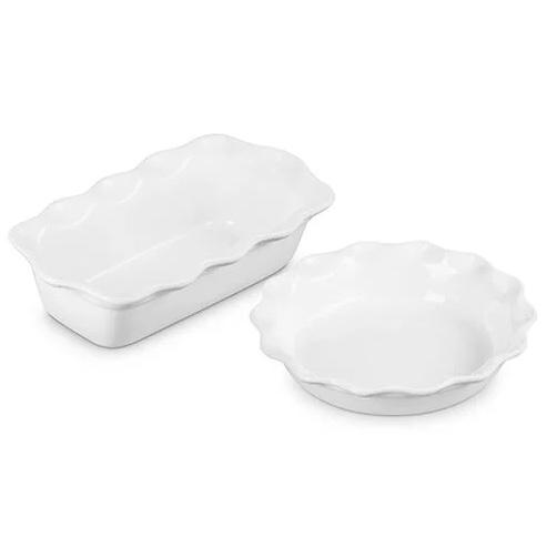Heritage Pie Dish and Fluted Loaf Pan Set
