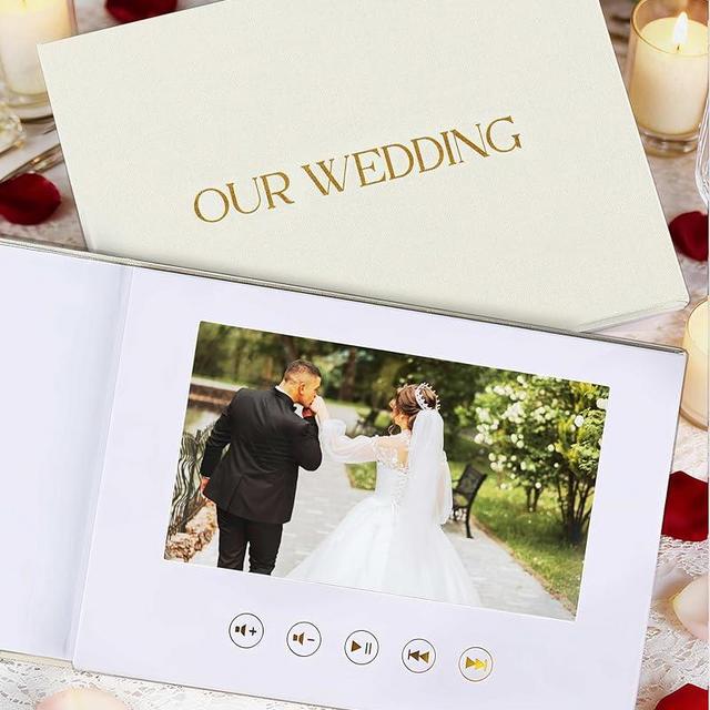 OLEEK Digital Memory Book (16GB)- Memory Wedding Book 7″ IPS HD Display- Wedding Video Book – Wedding Album Book – Memories Wedding Photo– Anniversary's Gifts – Wedding Gift
