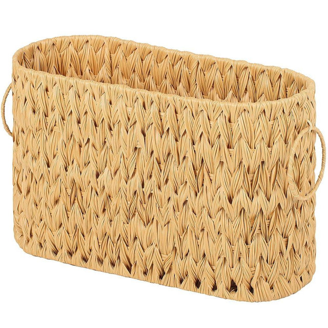 GRANNY SAYS Toilet Paper Storage, Bathroom Storage Basket, Toilet Paper Basket for 6 Mega Rolls, Toilet Paper Holder With Storage, Wicker Basket for Bathroom Accessories