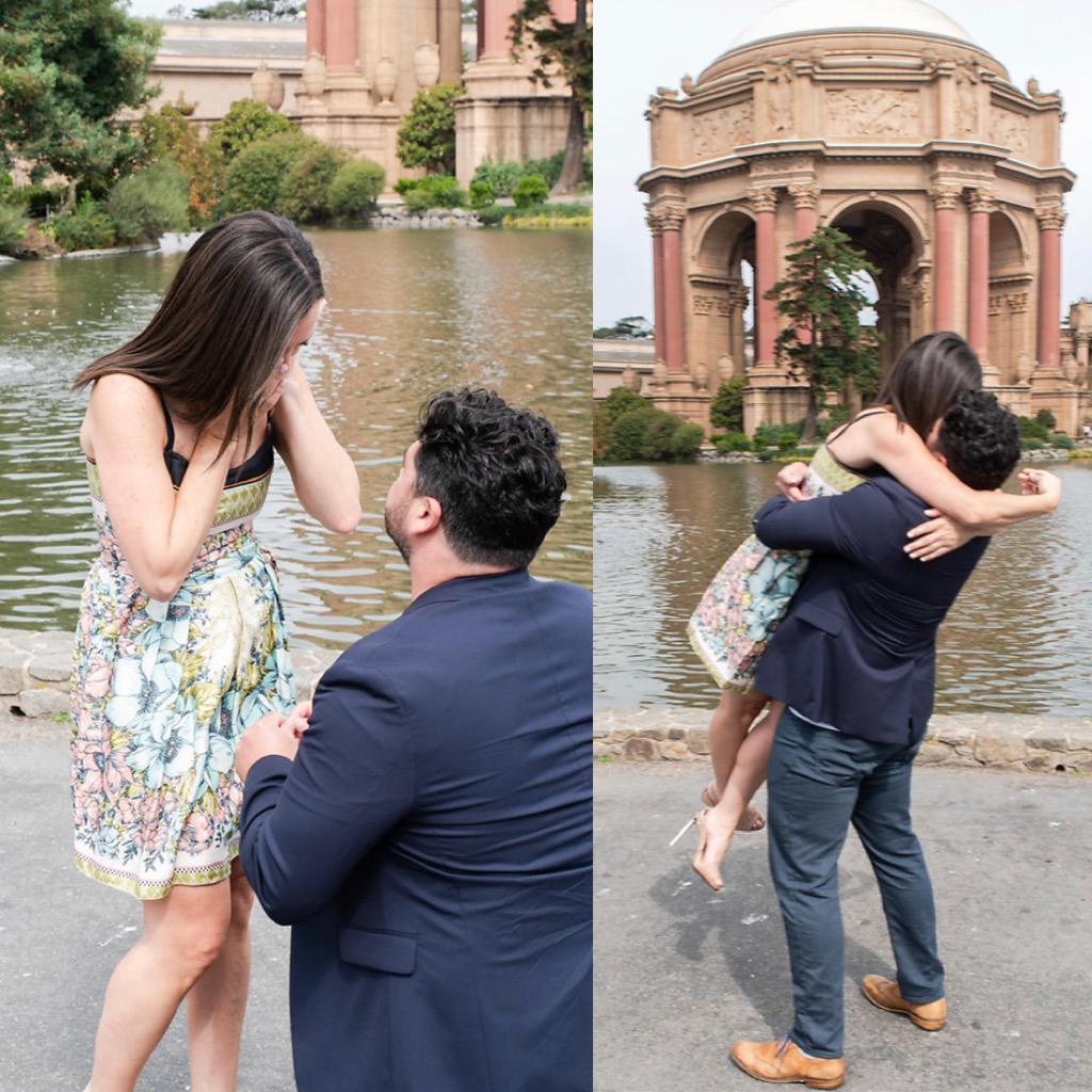 The proposal 💍
Palace of the Fine Arts
San Francisco, CA