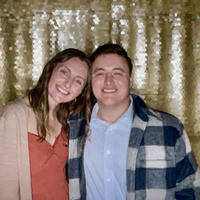 Two people, one happy occasion.