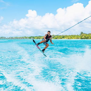 Wakeboarding in Bora Bora for 2